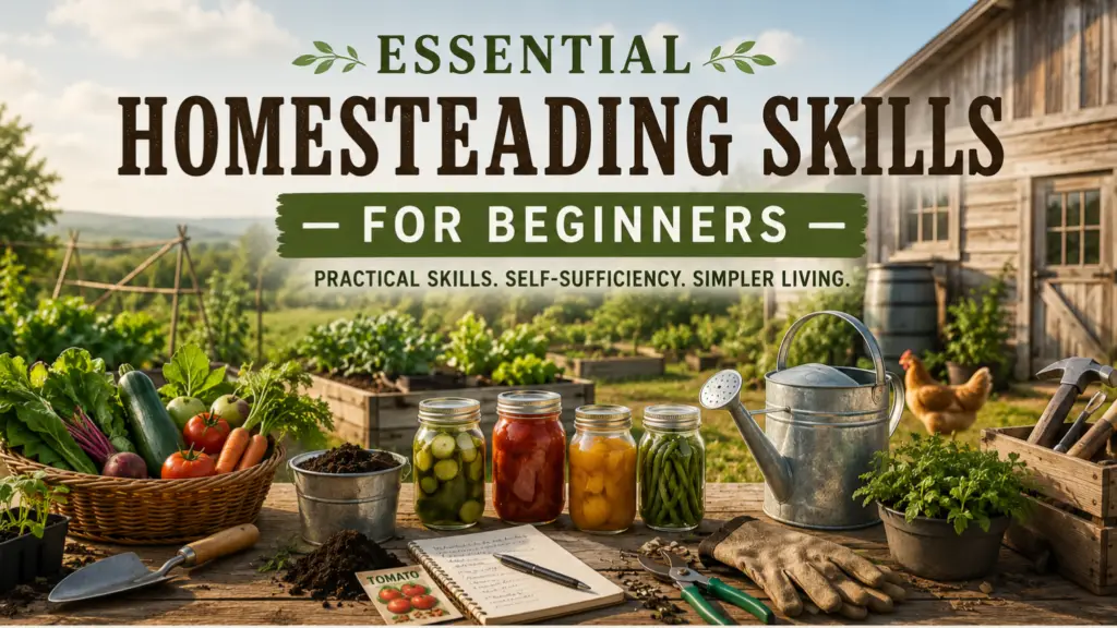 Essential & Easy Homesteading Skills for Beginners Who Crave Self-Reliance